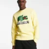 Lacoste X Minecraft Logo Sweatshirt In Yellow For Men