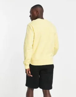 Lacoste X Minecraft Logo Sweatshirt In Yellow For Men -Clothes Fashion Store 202097372 4