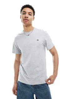 Lacoste T-shirt With Croc In Grey For Men -Clothes Fashion Store 202652797 1 grey 1