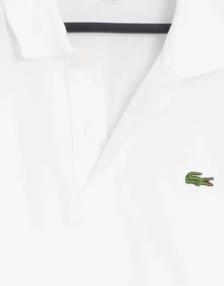 Lacoste Slim Fit Pique Polo In White For Men -Clothes Fashion Store 202653032 4