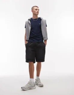 Lacoste Logo Pima Cotton T-shirt In Navy For Men -Clothes Fashion Store 203440880 3