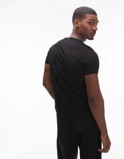 Lacoste Logo Pima Cotton T-shirt In Black For Men -Clothes Fashion Store 203444281 4