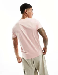 Lacoste Logo T-shirt In Light Pink For Men -Clothes Fashion Store 205105713 4