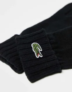 Lacoste Essentials Wool Gloves In Black For Unisex -Clothes Fashion Store 205112407 4
