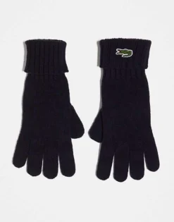 Lacoste Logo Gloves In Navy For Unisex -Clothes Fashion Store 205690114 1 navy 1