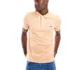Lacoste Logo Polo Shirt In Orange For Men