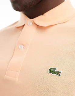 Lacoste Logo Polo Shirt In Orange For Men 7 Lacoste Logo Polo Shirt In Orange For Men -Clothes Fashion Store 205784318 3