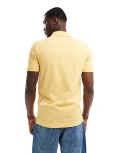 Lacoste Logo Polo Shirt In Yellow For Men -Clothes Fashion Store 205784366 4
