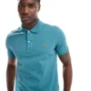 Lacoste Logo Polo Shirt In Blue For Men
