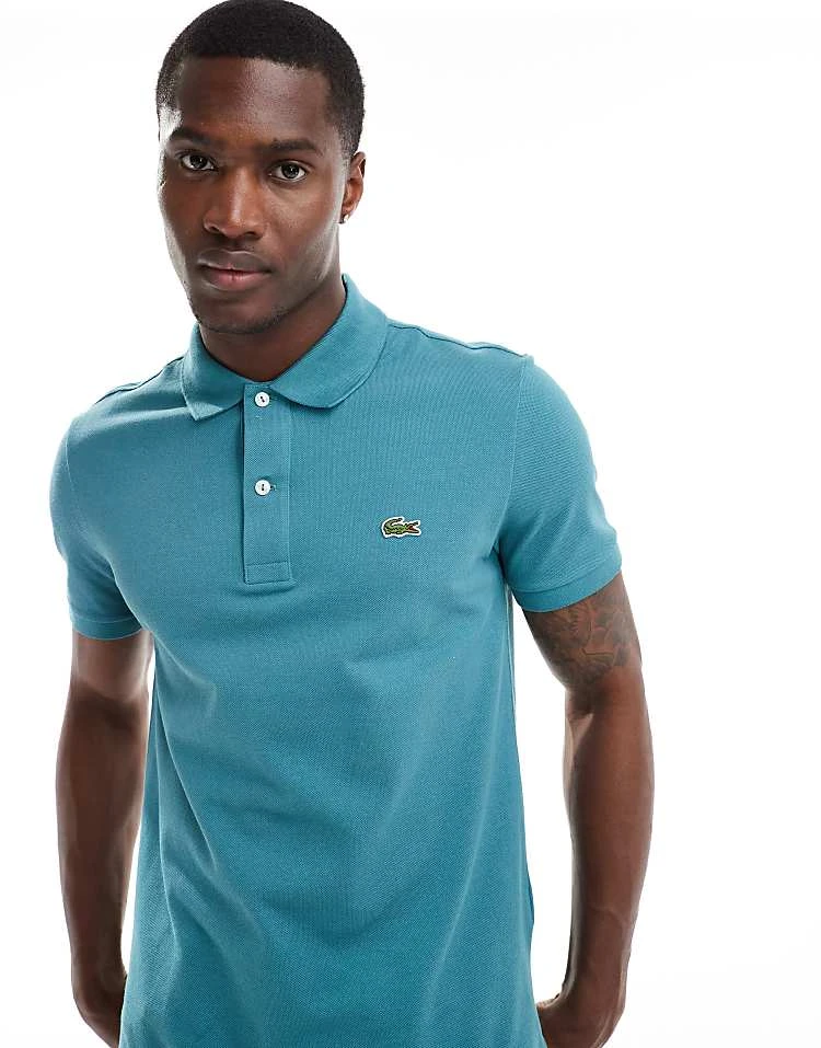 Lacoste Logo Polo Shirt In Blue For Men 1 Lacoste Logo Polo Shirt In Blue For Men