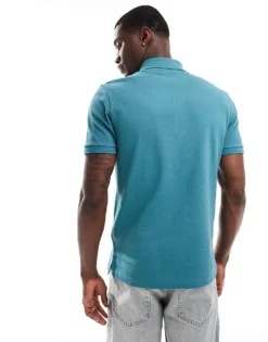 Lacoste Logo Polo Shirt In Blue For Men 8 Lacoste Logo Polo Shirt In Blue For Men -Clothes Fashion Store 205784387 4