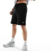 Lacoste Jersey Logo Shorts In Black For Men