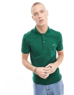 Lacoste Logo Polo Shirt In Dark Green For Men 9 Lacoste Logo Polo Shirt In Dark Green For Men -Clothes Fashion Store 205784516 1 green 1