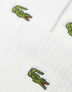 Lacoste 3 Pack Logo Ankle Socks In White For Men -Clothes Fashion Store 205784814 3