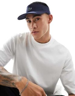 Lacoste Logo Visor Cap In Navy For Men -Clothes Fashion Store 206317756 4