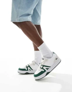 Lacoste L001 124 6 Sma Trainers In Green For Men 9 Lacoste L001 124 6 Sma Trainers In Green For Men -Clothes Fashion Store 206761979 4