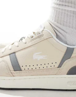 Lacoste T-clip 124 2 Sma Trainers In Neutral For Men Stone -Clothes Fashion Store 206762021 3