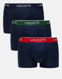 Lacoste 3 Pack Trunks In Black/red For Men Multi -Clothes Fashion Store 206931412 1 multi 1