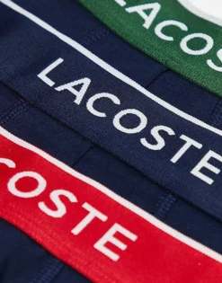Lacoste 3 Pack Trunks In Black/red For Men Multi -Clothes Fashion Store 206931412 3