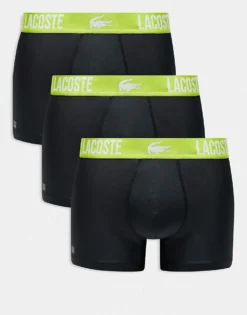 Lacoste 3 Pack Trunks In Black/green For Men Multi -Clothes Fashion Store 206931456 1 multi 1