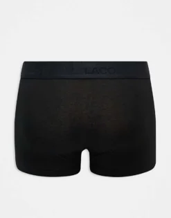 Lacoste 3 Pack Trunks In Black/black For Men Multi -Clothes Fashion Store 206931511 3