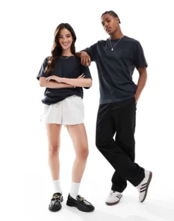 Lacoste Unisex Logo T-shirt In Washed Black For Unisex -Clothes Fashion Store 206989359 1 black 1