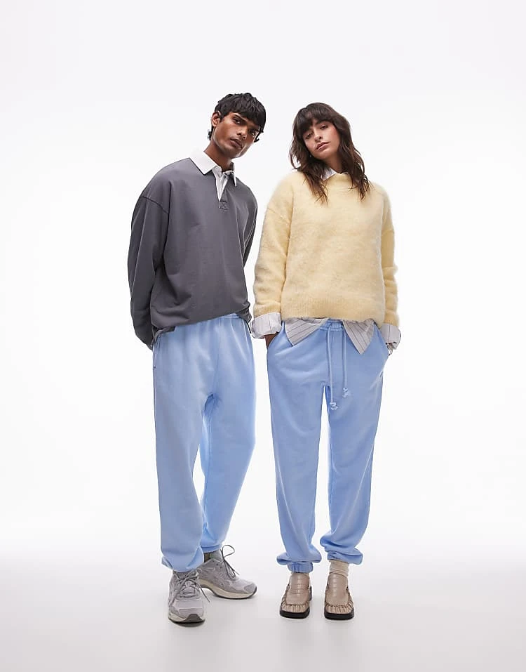 Lacoste Joggers In Washed Blue For Unisex Mid Blue 5 Lacoste Joggers In Washed Blue For Unisex Mid Blue - Image 5