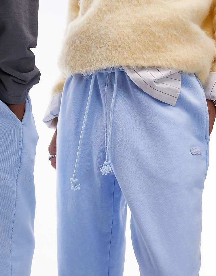 Lacoste Joggers In Washed Blue For Unisex Mid Blue 4 Lacoste Joggers In Washed Blue For Unisex Mid Blue - Image 4