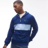 Lacoste Half Zip Hoodie In Navy For Men