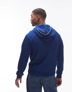 Lacoste Half Zip Hoodie In Navy For Men -Clothes Fashion Store 206989452 3