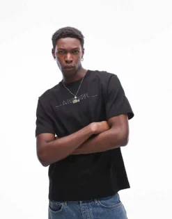 Lacoste Front Logo T-shirt In Black For Men