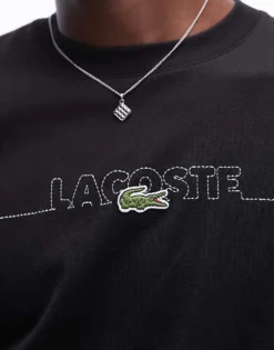 Lacoste Front Logo T-shirt In Black For Men -Clothes Fashion Store 206989487 3