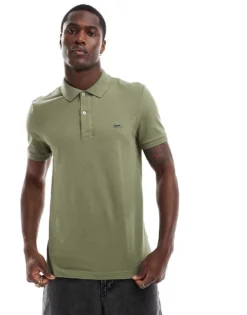 Lacoste Slim Fit Logo Pique Polo In Khaki For Men 9 Lacoste Slim Fit Logo Pique Polo In Khaki For Men -Clothes Fashion Store 206989523 1 khaki 1