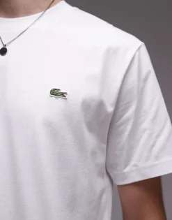 Lacoste Logo T-shirt In White For Men -Clothes Fashion Store 206989537 3