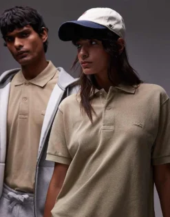 Lacoste Polo Shirt In Washed Beige For Unisex