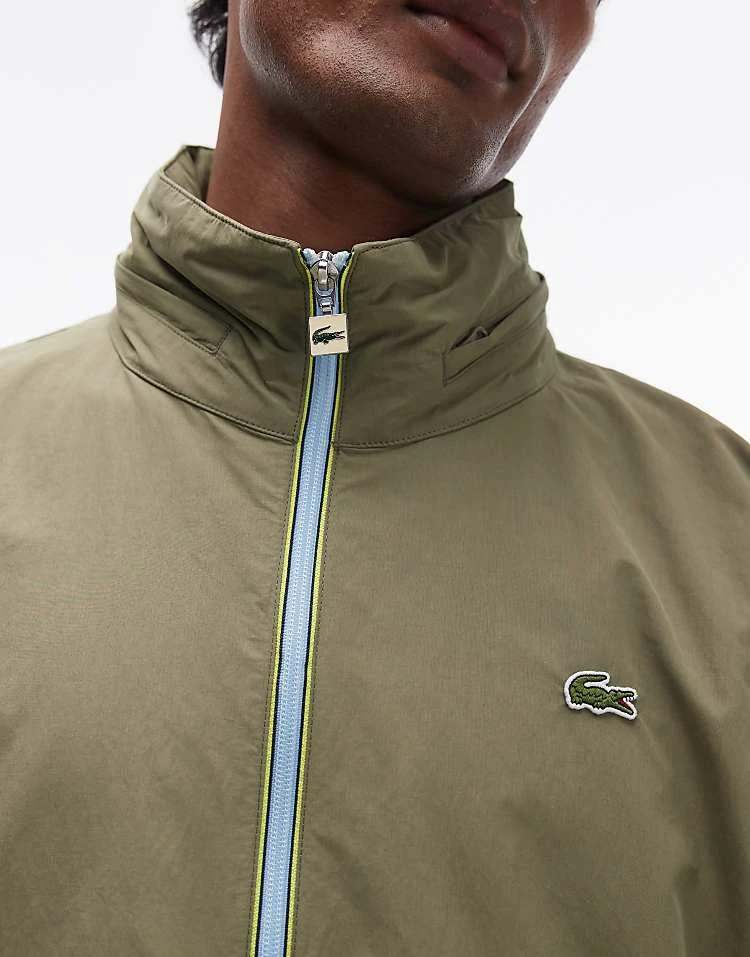 Lacoste Zip Up Track Jacket In Khaki For Men 2 Lacoste Zip Up Track Jacket In Khaki For Men - Image 2