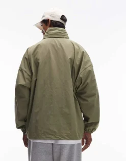 Lacoste Zip Up Track Jacket In Khaki For Men 8 Lacoste Zip Up Track Jacket In Khaki For Men -Clothes Fashion Store 206989655 4