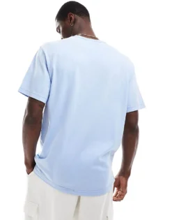 Lacoste Logo T-shirt In Washed Blue For Men Mid Blue 8 Lacoste Logo T-shirt In Washed Blue For Men Mid Blue -Clothes Fashion Store 206989706 4