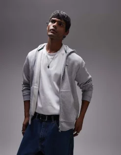 Lacoste Zip Up Hoodie In Grey For Men 8 Lacoste Zip Up Hoodie In Grey For Men -Clothes Fashion Store 206989740 4
