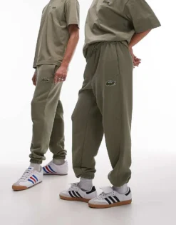 Lacoste Logo Sweatpants In Khaki For Unisex -Clothes Fashion Store 206989784 4
