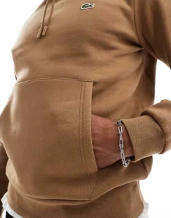 Lacoste Pull Over Hoodie In Beige For Men -Clothes Fashion Store 206989893 4