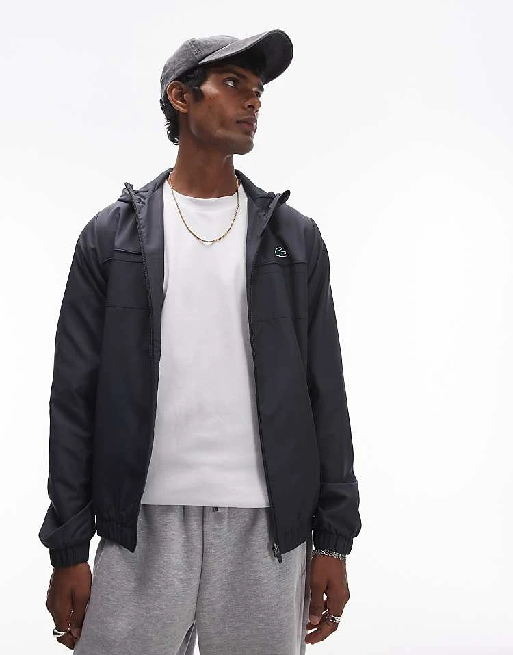 Lacoste Performance Zip Up Quilted Jacket In Black For Men 1 Lacoste Performance Zip Up Quilted Jacket In Black For Men