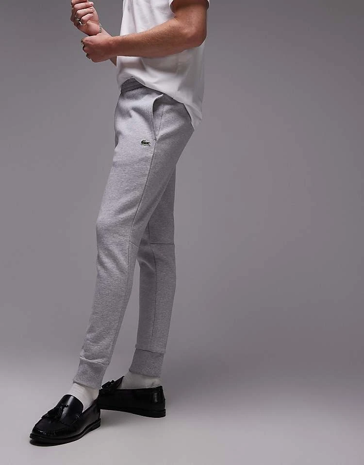 Lacoste Logo Slim Sweatpants In Grey For Men 2 Lacoste Logo Slim Sweatpants In Grey For Men - Image 2