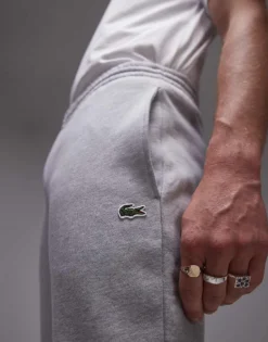 Lacoste Logo Slim Sweatpants In Grey For Men 9 Lacoste Logo Slim Sweatpants In Grey For Men -Clothes Fashion Store 206990022 4