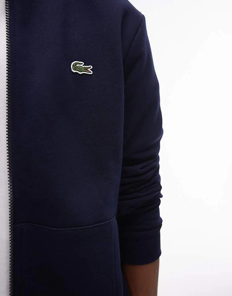 Lacoste Zip Up Hoodie In Navy For Men 2 Lacoste Zip Up Hoodie In Navy For Men - Image 2