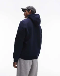 Lacoste Zip Up Hoodie In Navy For Men 7 Lacoste Zip Up Hoodie In Navy For Men -Clothes Fashion Store 206990063 3