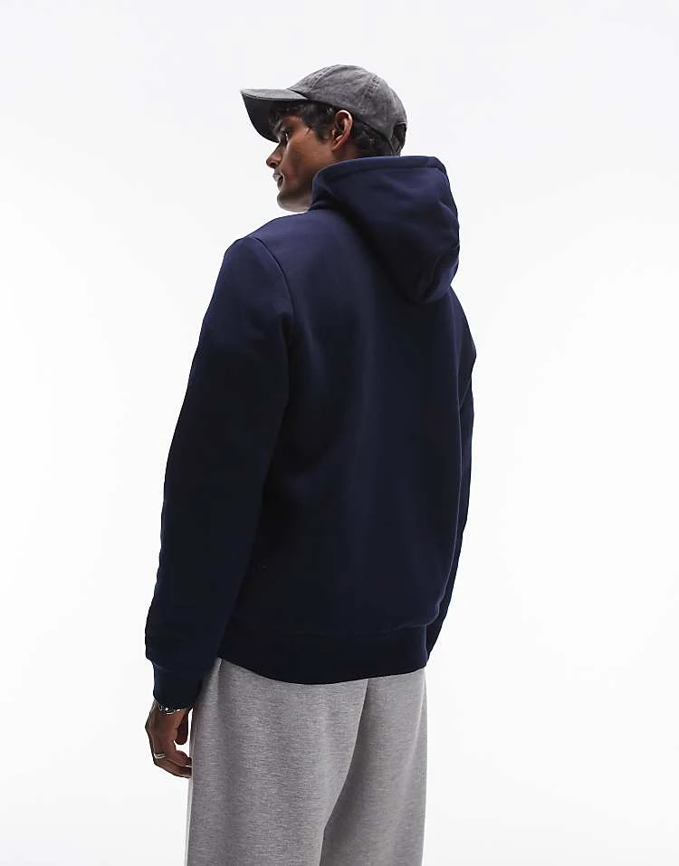 Lacoste Zip Up Hoodie In Navy For Men 3 Lacoste Zip Up Hoodie In Navy For Men - Image 3