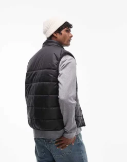 Lacoste Essentials Quilted Gilet In Black For Men 8 Lacoste Essentials Quilted Gilet In Black For Men -Clothes Fashion Store 206990089 4