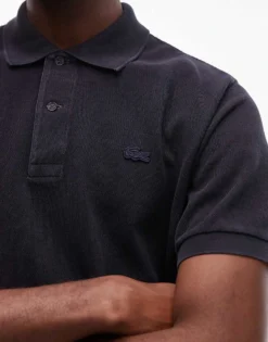 Lacoste Polo Shirt In Washed Black For Men -Clothes Fashion Store 206990108 3
