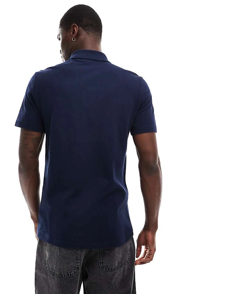 Lacoste Logo Polo In Colour Block For Men Navy 4 Lacoste Logo Polo In Colour Block For Men Navy - Image 4